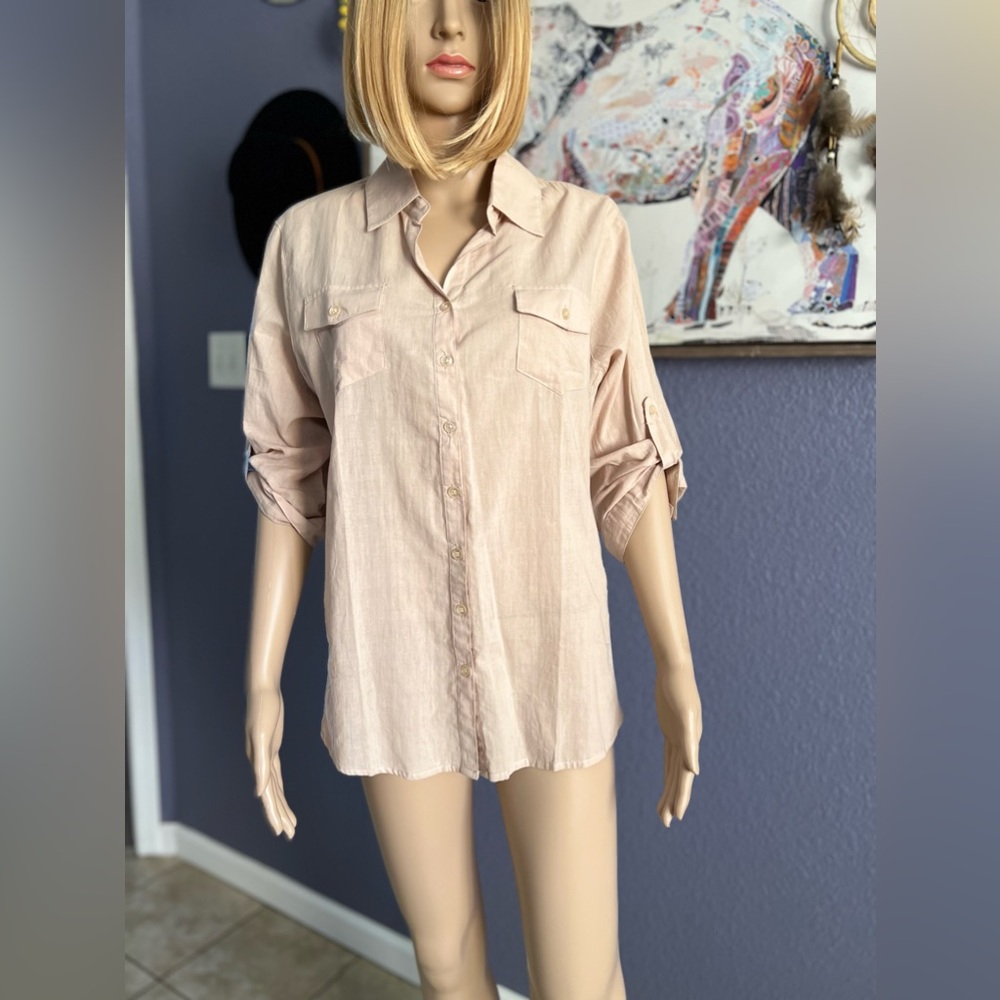 ACTIVE USA BUTTON DOWN BLOUSE